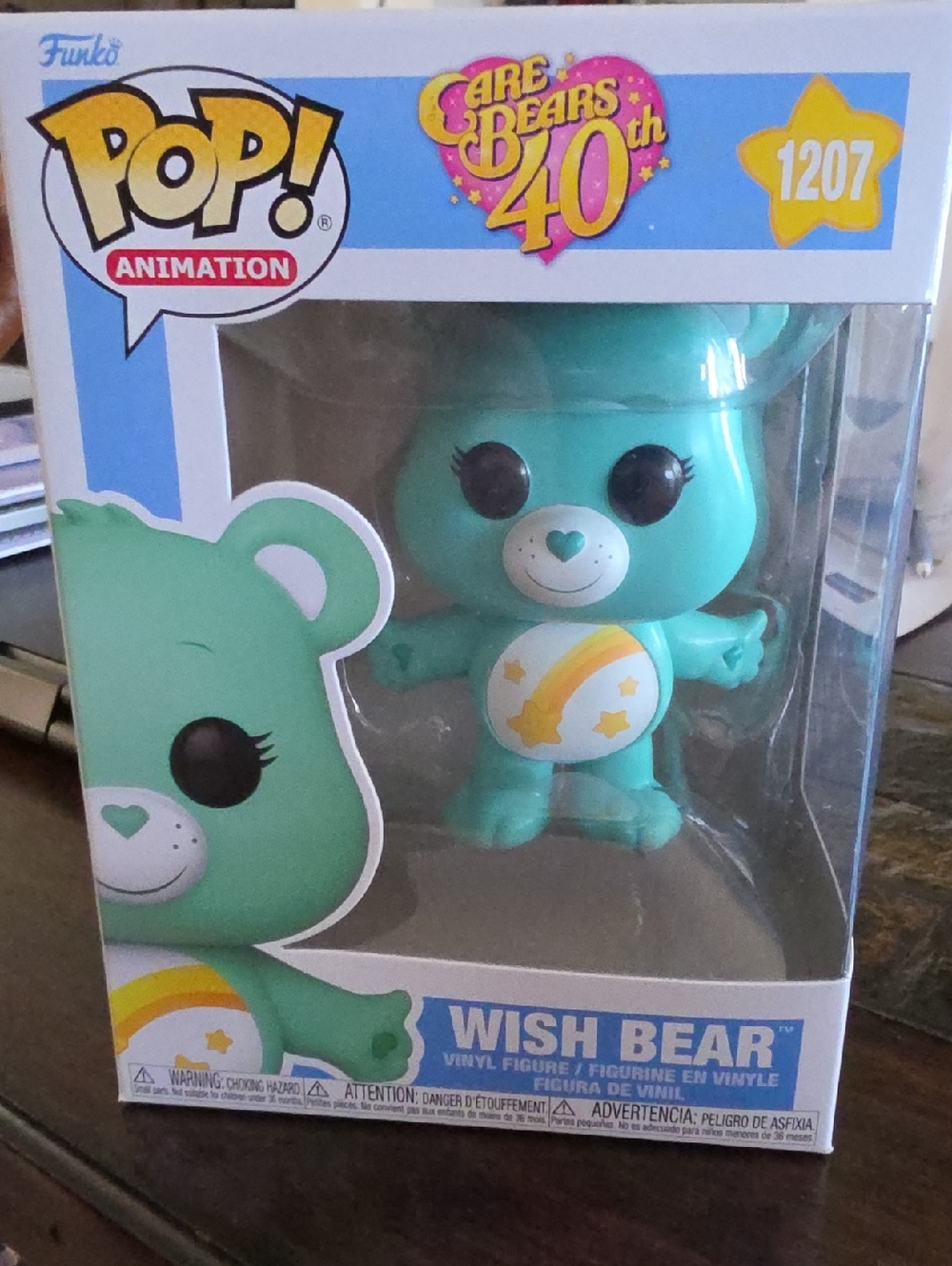 Funko Pop! Animation Wish Bear - Teal Green Vinyl Figure (Care Bears 40th)